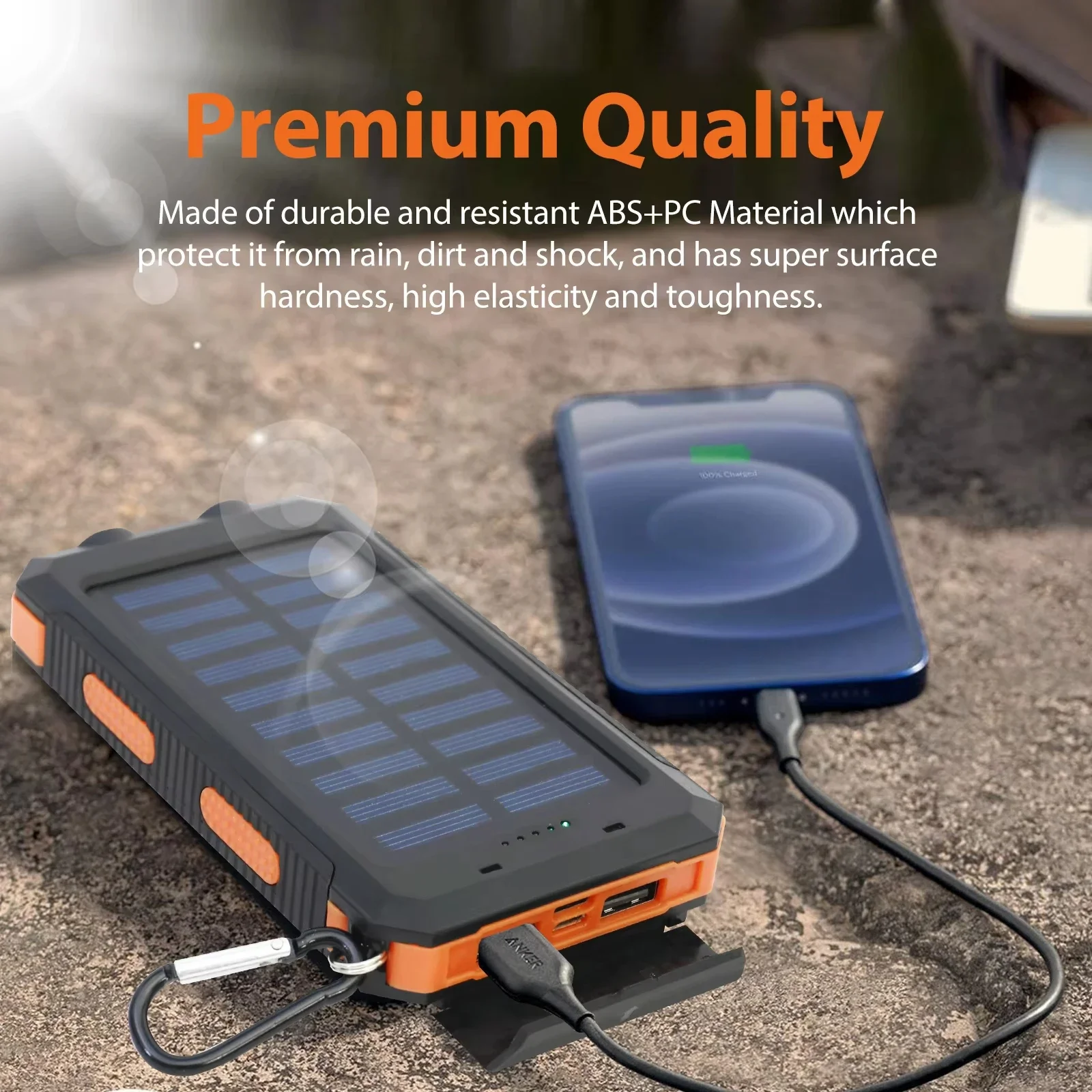 Waterproof Solar Power Bank 20 - Solar Emergency Charger review and price